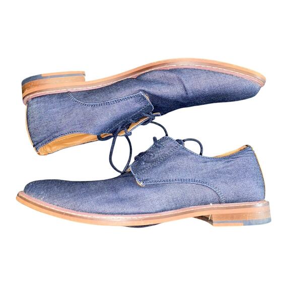 J75 By Jump Mens Primo Oxford Dress Shoes Round Toe Medium Dark Denim Size 9 - Picture 1 of 6